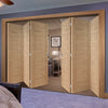 Bespoke Thrufold Palermo Oak Folding 3+3 Door - Panel Effect - Prefinished