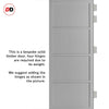 Brooklyn 4 Panel Solid Wood Internal Door Pair UK Made DD6307 - Eco-Urban® Mist Grey Premium Primed