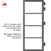 Bespoke Room Divider - Eco-Urban® Staten Door Pair DD6310F - Frosted Glass with Full Glass Sides - Premium Primed - Colour & Size Options