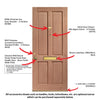 Colonial Exterior 4 Panel Hardwood Door