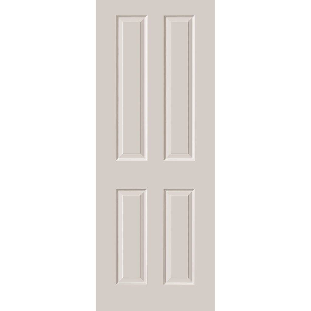 Cadeby 4 Panel Fire Door with Woodgrained Effect is Primed and 1/2 hour Fire Rated