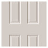 Cadeby 4 Panel Fire Door with Woodgrained Effect is Primed and 1/2 hour Fire Rated