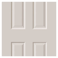 Cadeby 4 Panel Fire Door with Woodgrained Effect is Primed and 1/2 hour Fire Rated