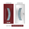 External ThruSafe Aluminium Front Door - 43804 CNC Grooves - 7 Colour Options