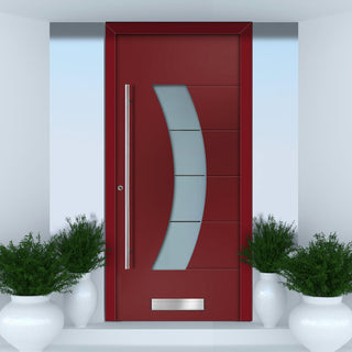 Image: External ThruSafe Aluminium Door - 43804 CNC Grooves - 7 Colour Options