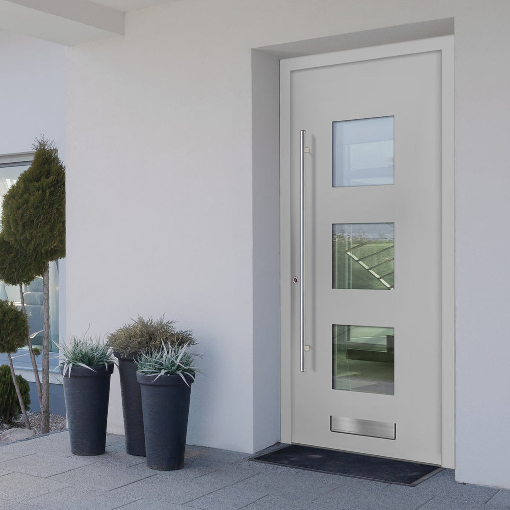 External ThruSafe Aluminium Front Door - 43806 Plain - 7 Colour Options