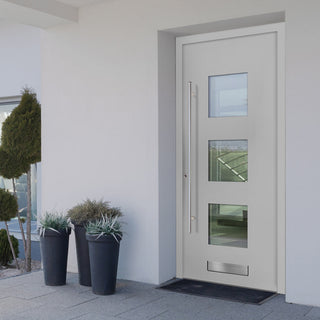 Image: External ThruSafe Aluminium Front Door - 43806 Plain - 7 Colour Options