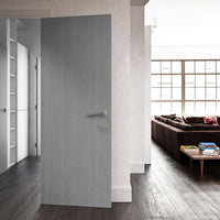 Bespoke Fire Door - Flush American Light Grey Ash Veneer - 30 Minute Fire Rated - Prefinished