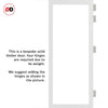 Baltimore 1 Pane Solid Wood Internal Door Pair UK Made DD6301G - Clear Glass - Eco-Urban® Cloud White Premium Primed