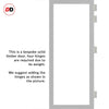 Eco-Urban Baltimore 1 Pane Solid Wood Internal Door Pair UK Made DD6301SG - Frosted Glass - Eco-Urban® Mist Grey Premium Primed