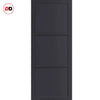 Manchester 3 Panel Solid Wood Internal Door UK Made DD6305 - Eco-Urban® Shadow Black Premium Primed