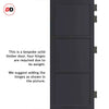 Manchester 3 Panel Solid Wood Internal Door Pair UK Made DD6305 - Eco-Urban® Shadow Black Premium Primed