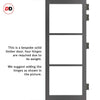 Handmade Eco-Urban Manchester 3 Pane Solid Wood Internal Door UK Made DD6306SG - Frosted Glass - Eco-Urban® Stormy Grey Premium Primed