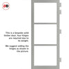 Room Divider - Handmade Eco-Urban® Manchester with Two Sides DD6306F - Frosted Glass - Premium Primed - Colour & Size Options