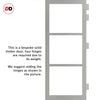 Bespoke Room Divider - Eco-Urban® Manchester Door Pair DD6306F - Frosted Glass with Full Glass Side - Premium Primed - Colour & Size Options