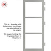 Room Divider - Handmade Eco-Urban® Manchester Door DD6306F - Frosted Glass - Premium Primed - Colour & Size Options