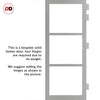 Bespoke Room Divider - Eco-Urban® Manchester Door Pair DD6306F - Frosted Glass with Full Glass Sides - Premium Primed - Colour & Size Options