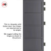 Brooklyn 4 Panel Solid Wood Internal Door Pair UK Made DD6307 - Eco-Urban® Stormy Grey Premium Primed