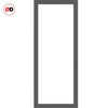 Bespoke Room Divider - Eco-Urban® Baltimore Door Pair DD6301F - Frosted Glass with Full Glass Sides - Premium Primed - Colour & Size Options