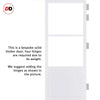 Berkley 2 Pane 1 Panel Solid Wood Internal Door Pair UK Made DD6309G - Clear Glass - Eco-Urban® Cloud White Premium Primed