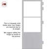 Room Divider - Handmade Eco-Urban® Berkley Door Pair DD6309C - Clear Glass - Premium Primed - Colour & Size Options