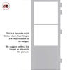 Berkley 2 Pane 1 Panel Solid Wood Internal Door Pair UK Made DD6309G - Clear Glass - Eco-Urban® Mist Grey Premium Primed