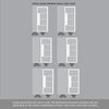 Room Divider - Handmade Eco-Urban® Boston Door DD6311C - Clear Glass - Premium Primed - Colour & Size Options