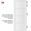 Boston 4 Panel Solid Wood Internal Door Pair UK Made DD6311  - Eco-Urban® Cloud White Premium Primed