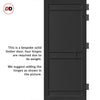 Sheffield 5 Panel Solid Wood Internal Door Pair UK Made DD6312  - Eco-Urban® Shadow Black Premium Primed