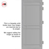 Sheffield 5 Panel Solid Wood Internal Door Pair UK Made DD6312  - Eco-Urban® Mist Grey Premium Primed
