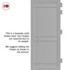 Sheffield 5 Panel Solid Wood Internal Door UK Made DD6312 - Eco-Urban® Mist Grey Premium Primed