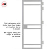 Sheffield 5 Pane Solid Wood Internal Door UK Made DD6312G - Clear Glass - Eco-Urban® Mist Grey Premium Primed