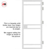 Room Divider - Handmade Eco-Urban® Sheffield with Two Sides DD6312F - Frosted Glass - Premium Primed - Colour & Size Options