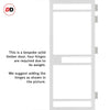 Bespoke Room Divider - Eco-Urban® Sheffield Door DD6312F - Frosted Glass with Full Glass Side - Premium Primed - Colour & Size Options