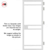 Eco-Urban Sheffield 5 Pane Solid Wood Internal Door Pair UK Made DD6312SG - Frosted Glass - Eco-Urban® Cloud White Premium Primed