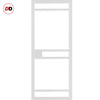 Eco-Urban Sheffield 5 Pane Solid Wood Internal Door Pair UK Made DD6312SG - Frosted Glass - Eco-Urban® Cloud White Premium Primed