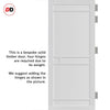 Sheffield 5 Panel Solid Wood Internal Door Pair UK Made DD6312  - Eco-Urban® Cloud White Premium Primed