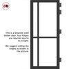 Marfa 4 Pane Solid Wood Internal Door UK Made DD6313G - Clear Glass - Eco-Urban® Shadow Black Premium Primed