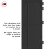 Marfa 4 Panel Solid Wood Internal Door Pair UK Made DD6313  - Eco-Urban® Shadow Black Premium Primed