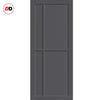 Marfa 4 Panel Solid Wood Internal Door UK Made DD6313 - Eco-Urban® Stormy Grey Premium Primed