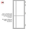 Bespoke Room Divider - Eco-Urban® Marfa Door DD6313C - Clear Glass with Full Glass Side - Premium Primed - Colour & Size Options