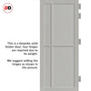 Marfa 4 Panel Solid Wood Internal Door Pair UK Made DD6313  - Eco-Urban® Mist Grey Premium Primed