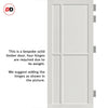 Marfa 4 Panel Solid Wood Internal Door Pair UK Made DD6313  - Eco-Urban® Cloud White Premium Primed