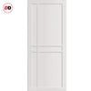 Glasgow 6 Panel Solid Wood Internal Door Pair UK Made DD6314  - Eco-Urban® Cloud White Premium Primed