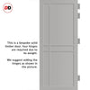 Glasgow 6 Panel Solid Wood Internal Door UK Made DD6314 - Eco-Urban® Mist Grey Premium Primed