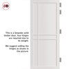 Glasgow 6 Panel Solid Wood Internal Door Pair UK Made DD6314  - Eco-Urban® Cloud White Premium Primed