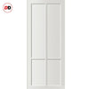 Bronx 4 Panel Solid Wood Internal Door Pair UK Made DD6315  - Eco-Urban® Cloud White Premium Primed