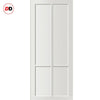 Bronx 4 Panel Solid Wood Internal Door UK Made DD6315 - Eco-Urban® Cloud White Premium Primed