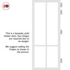 Bronx 4 Pane Solid Wood Internal Door UK Made DD6315G - Clear Glass - Eco-Urban® Cloud White Premium Primed