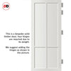 Bronx 4 Panel Solid Wood Internal Door Pair UK Made DD6315  - Eco-Urban® Cloud White Premium Primed